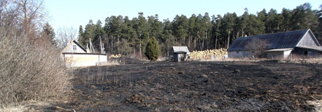 Ugnis iš pievos pasileido į sodybą Ugnis iš pievos pasileido į sodybą